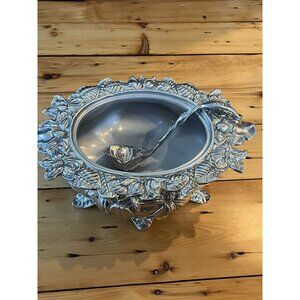 Arthur Court MAGNOLIA Flowers Tureen with Ladle - Excellent Serving Bowl Dish